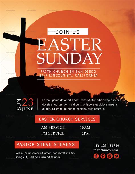 Easter Sund   ay Church Flyer